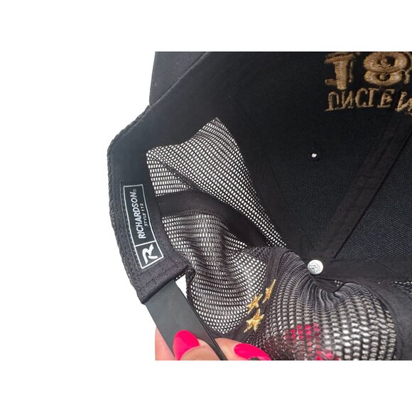 UNCLE NEAREST Premium Whiskey Black Adjustable Trucker Hat NEW NWOT - Picture 3 of 6